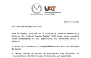 A la comunidad universitaria: