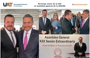 Participa rector de la UAT en Asamblea General de la ANUIES