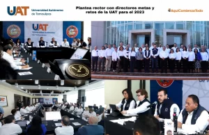 Plantea rector con directores metas y retos de la UAT para el 2023