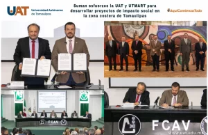 Suman esfuerzos la UAT y UTMART para desarrollar proyectos de impacto social en la zona costera