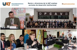 Rector y directores de la UAT evalúan acciones de desarrollo institucional