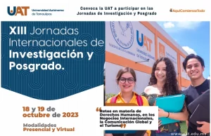 Convoca la UAT a participar en las Jornadas Internacionales de Investigación y Posgrado