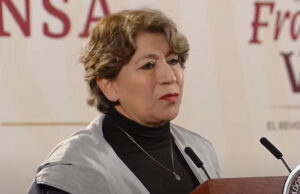 “Vengo a ponerme a sus órdenes”: Delfina Gómez asiste a la mañanera de AMLO como gobernadora de Edomex