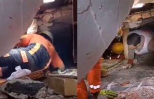 VIDEO :ASI FUE COMO RESCATE Protección Civil en Tamaulipas a las personas que quedaron debajo de la iglesia.