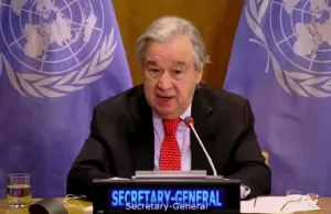 “La multiplicación de conflictos causa un sufrimiento sin precedentes. Pero los derechos humanos son una constante”, afirmó António Guterres