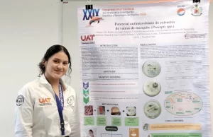 Alumna de la UAT estudia el potencial antimicrobiano de la vaina de mezquite