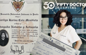 Pese a los sellos de suspensión que colocó la Secretaría de Salud el jueves, Marilyn Cote convocó a sus pacientes a su consultorio