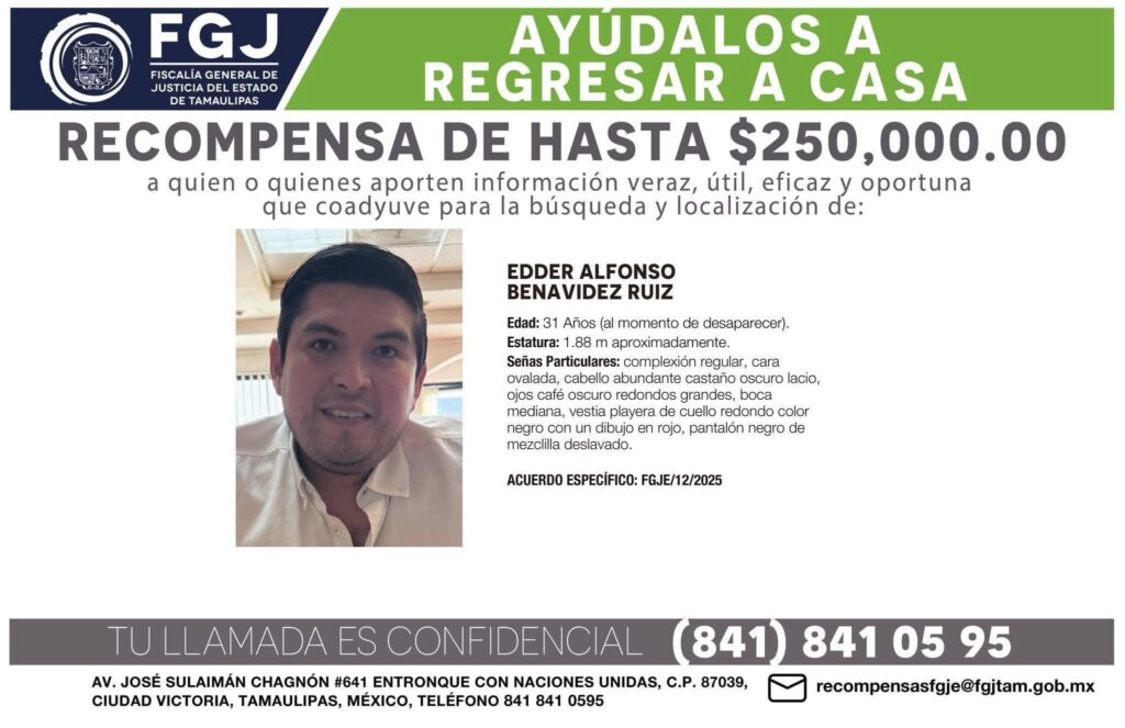 Con profundo respeto y solidaridad hacia la familia Benavides Ruiz, este texto es también un llamado a la conciencia colectiva. Porque la indiferencia no puede ser una opción. Porque Edder no es solo un desaparecido más: es una vida que importa