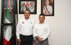 Refirma alcalde de Victoria colaboración con Secretario de Seguridad, General Carlos Arturo Pancardo Escudero.
