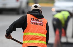 Intensa jornada del Plan Emergente de Bacheo en la calle Matamoros.